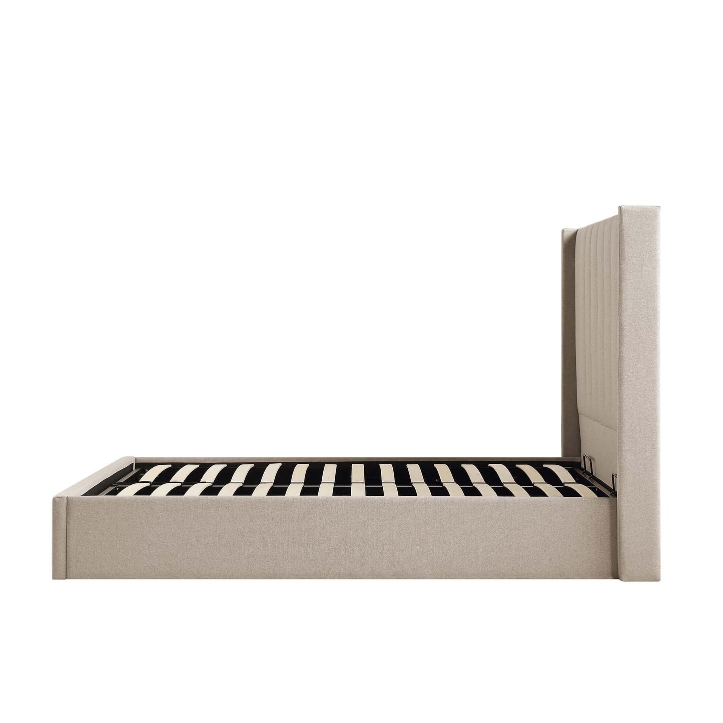 Lit de rangement ottoman en tissu Wilton Warm Stone