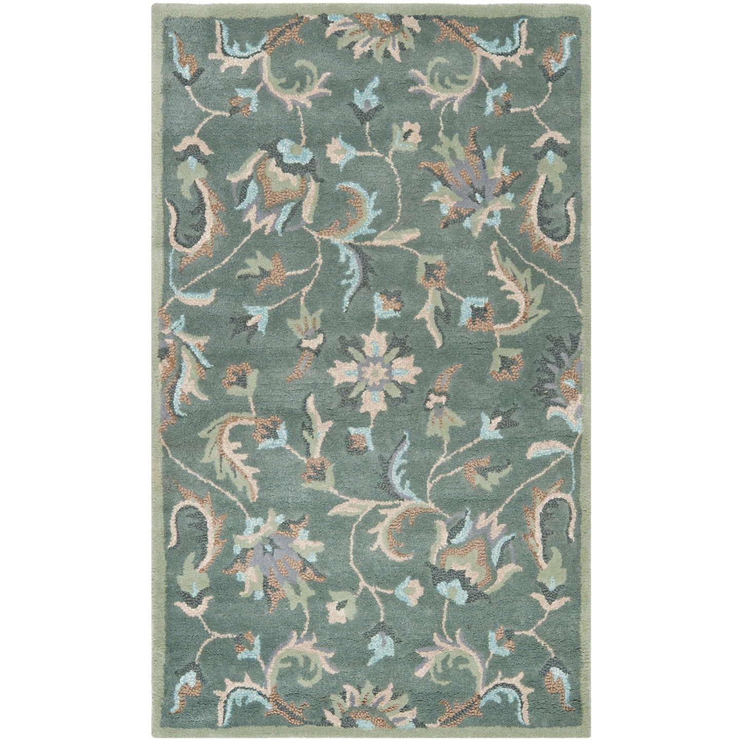Tapis en laine à motif floral champêtre SAFAVIEH fait main Jardin Aase