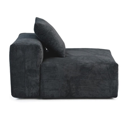 Canapé modulable sectionnel en velours côtelé 141,73 pouces avec coussin épais, canapé convertible à assise profonde pour salon