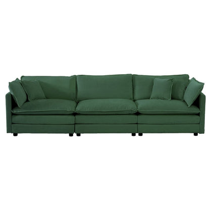 Ensemble de 2 canapés surdimensionnés extra profonds rembourrés en chenille avec canapés 3 places et causeuse
