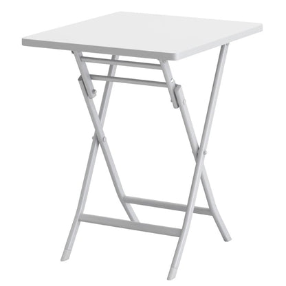Ensemble bistro minimaliste 3 pièces pour patio : table carrée pliable et chaises
