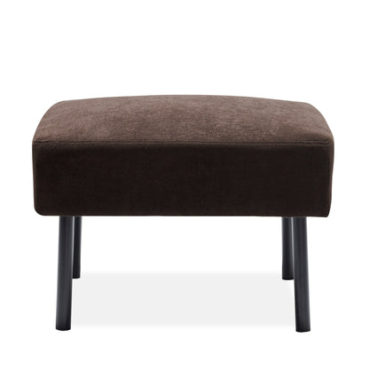 Canapé 3 places en tissu polyester en forme de L avec pouf, canapé rembourré moderne, petit canapé confortable pour petits espaces