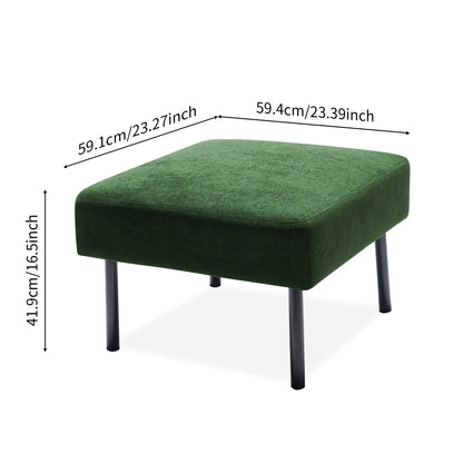 Canapé 3 places en tissu polyester en forme de L avec pouf, canapé rembourré moderne, petit canapé confortable pour petits espaces