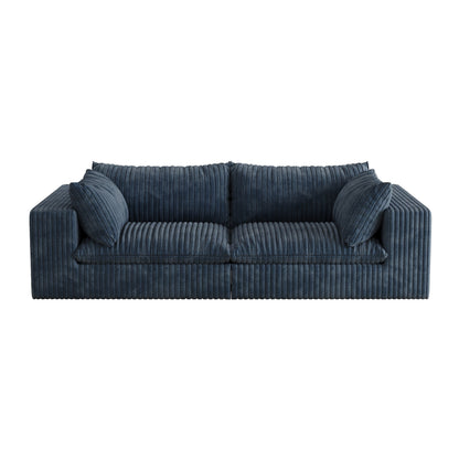 Canapé Cloud 39,8 pouces, tissu velours côtelé, canapés à assise profonde, conception à double couche, coussin amovible, sans assemblage, combinaison DIY