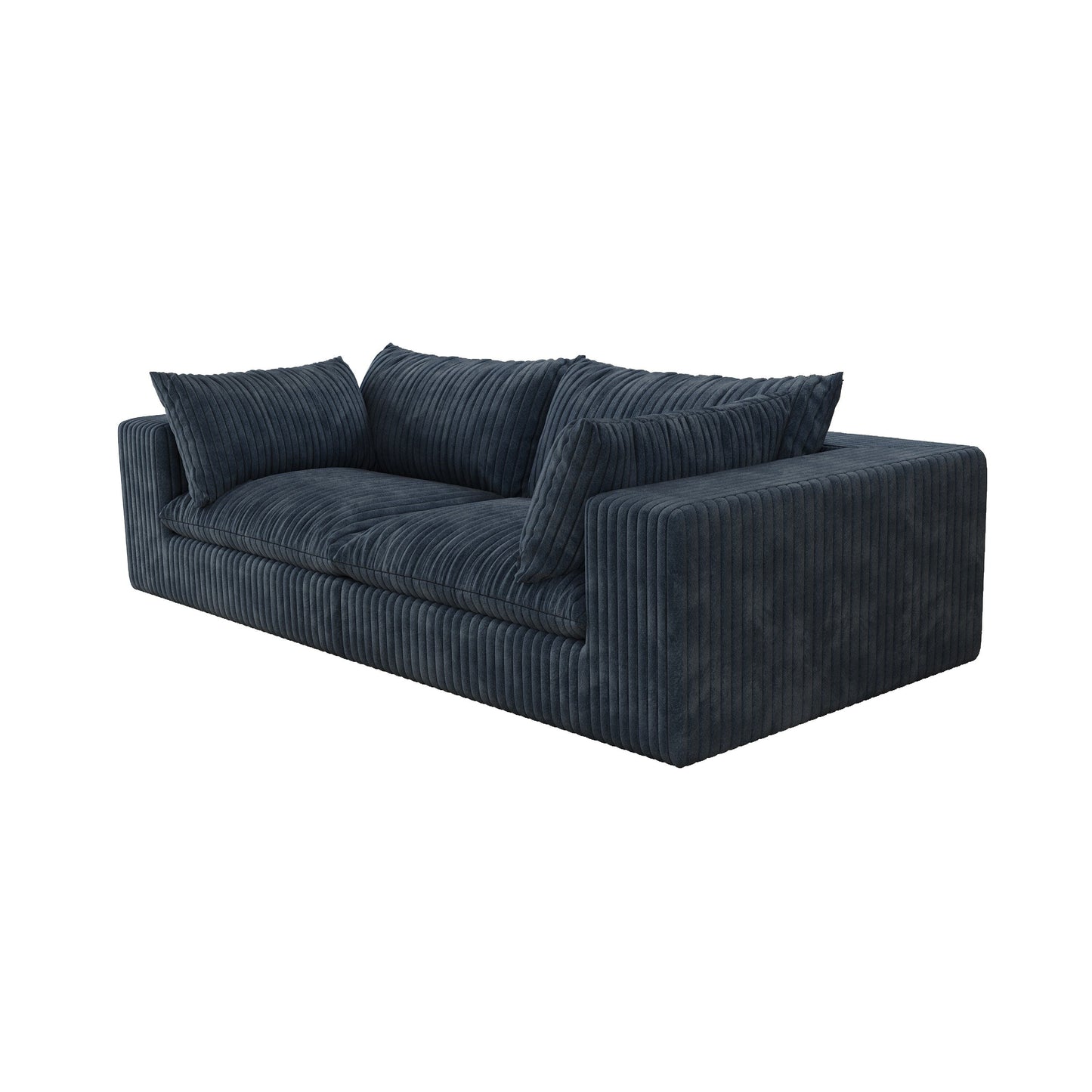 Canapé Cloud 39,8 pouces, tissu velours côtelé, canapés à assise profonde, conception à double couche, coussin amovible, sans assemblage, combinaison DIY