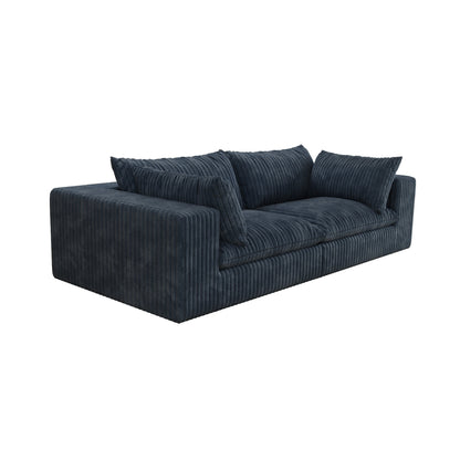 Canapé Cloud 39,8 pouces, tissu velours côtelé, canapés à assise profonde, conception à double couche, coussin amovible, sans assemblage, combinaison DIY