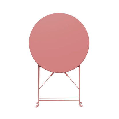 Ensemble bistro pliable en métal 3 pièces, résistant aux intempéries, idéal pour l'intérieur et l'extérieur, avec terrasse, jardin ou cour.