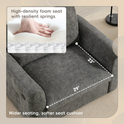 Fauteuil simple en chenille 42 x 33, siège large, double chargeur, 2 couleurs