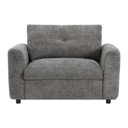 Canapé simple 42 x 33, fauteuil à assise large, chargeur double port, design capitonné et à traction, mousse haute densité