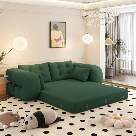 Lit pour chien 78,7 pouces, canapé-lit pliant 3 en 1