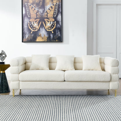 Canapé sectionnel 3 places surdimensionné de 81 pouces, canapé sectionnel en tissu confortable pour salon - Canapé sectionnel à assise profonde, assise moelleuse