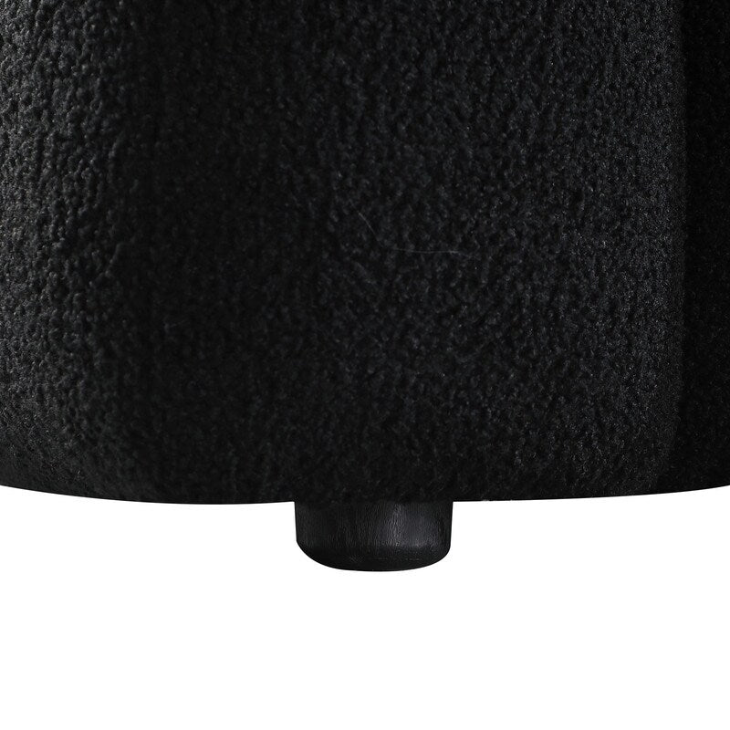 84.3 Luxueux grand canapé Boucle 3 places rembourré Marshmallow avec 2 coussins décoratifs carrés et accoudoir carré