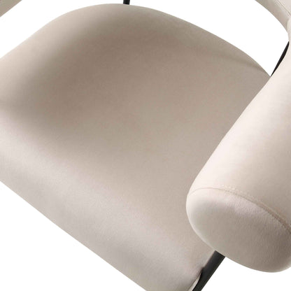 Fauteuil Fulbourn en velours champagne