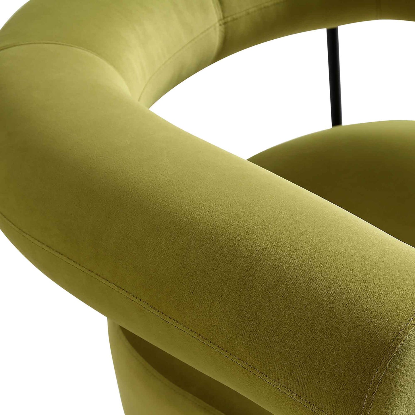 Fauteuil Fulbourn en velours vert olive