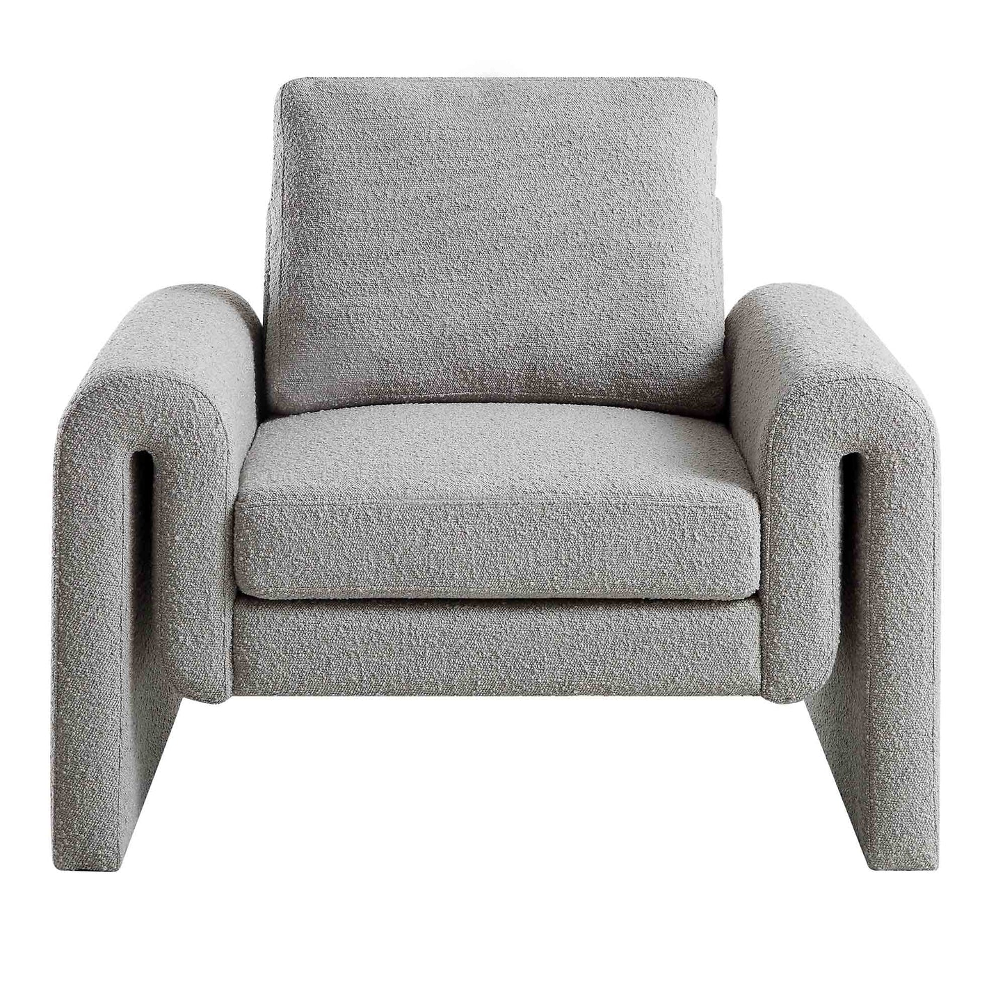 Fauteuil incurvé Hampstead Gray Boucle