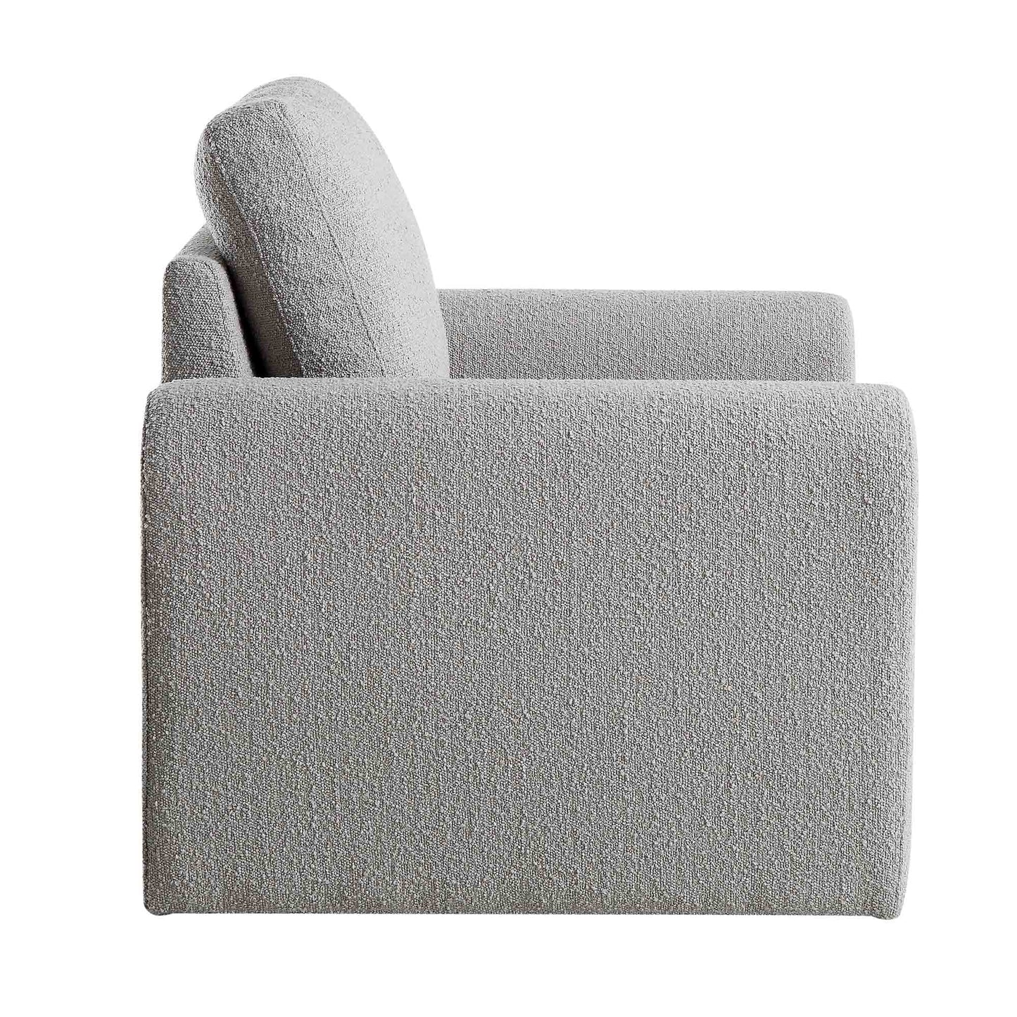 Fauteuil incurvé Hampstead Gray Boucle
