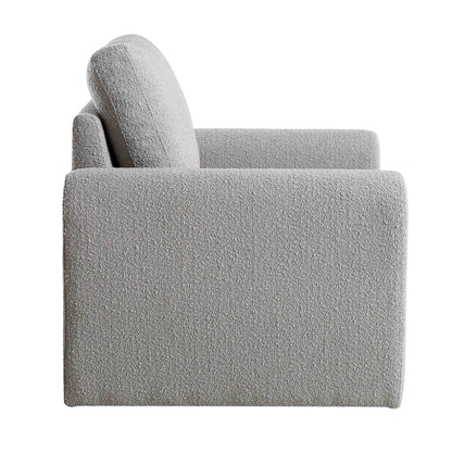 Fauteuil incurvé Hampstead Gray Boucle