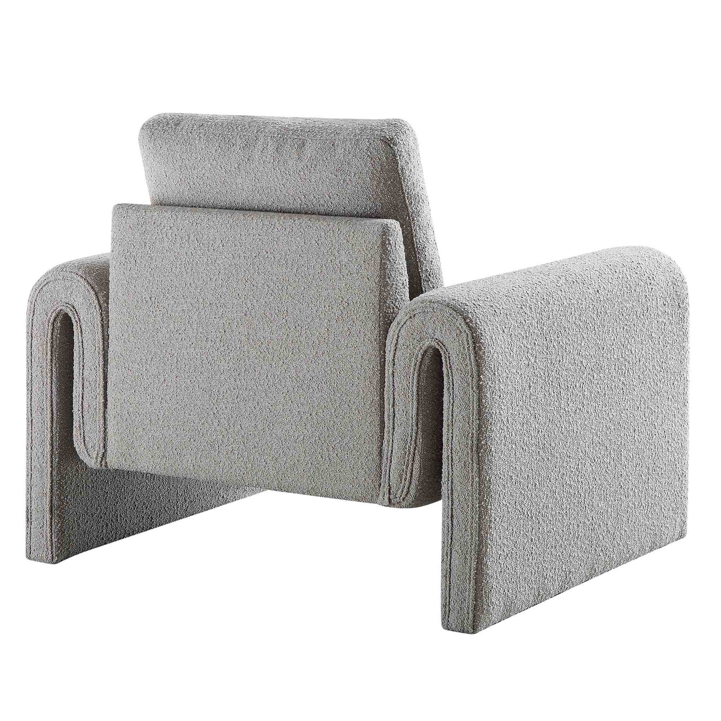 Fauteuil incurvé Hampstead Gray Boucle