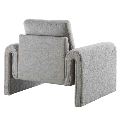 Fauteuil incurvé Hampstead Gray Boucle