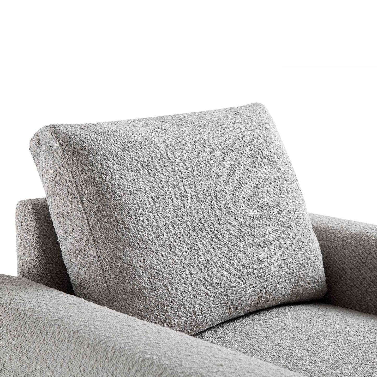 Fauteuil incurvé Hampstead Gray Boucle
