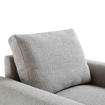 Fauteuil incurvé Hampstead Gray Boucle
