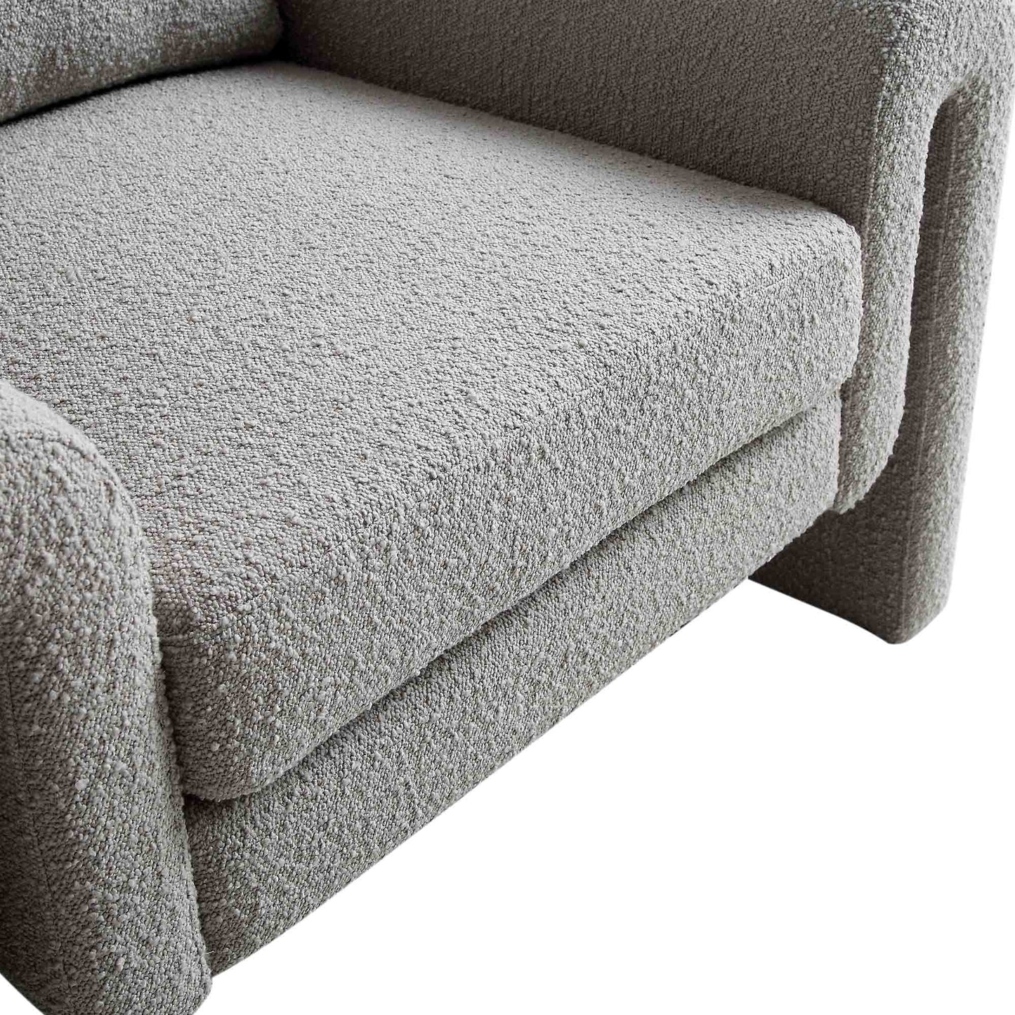 Fauteuil incurvé Hampstead Gray Boucle