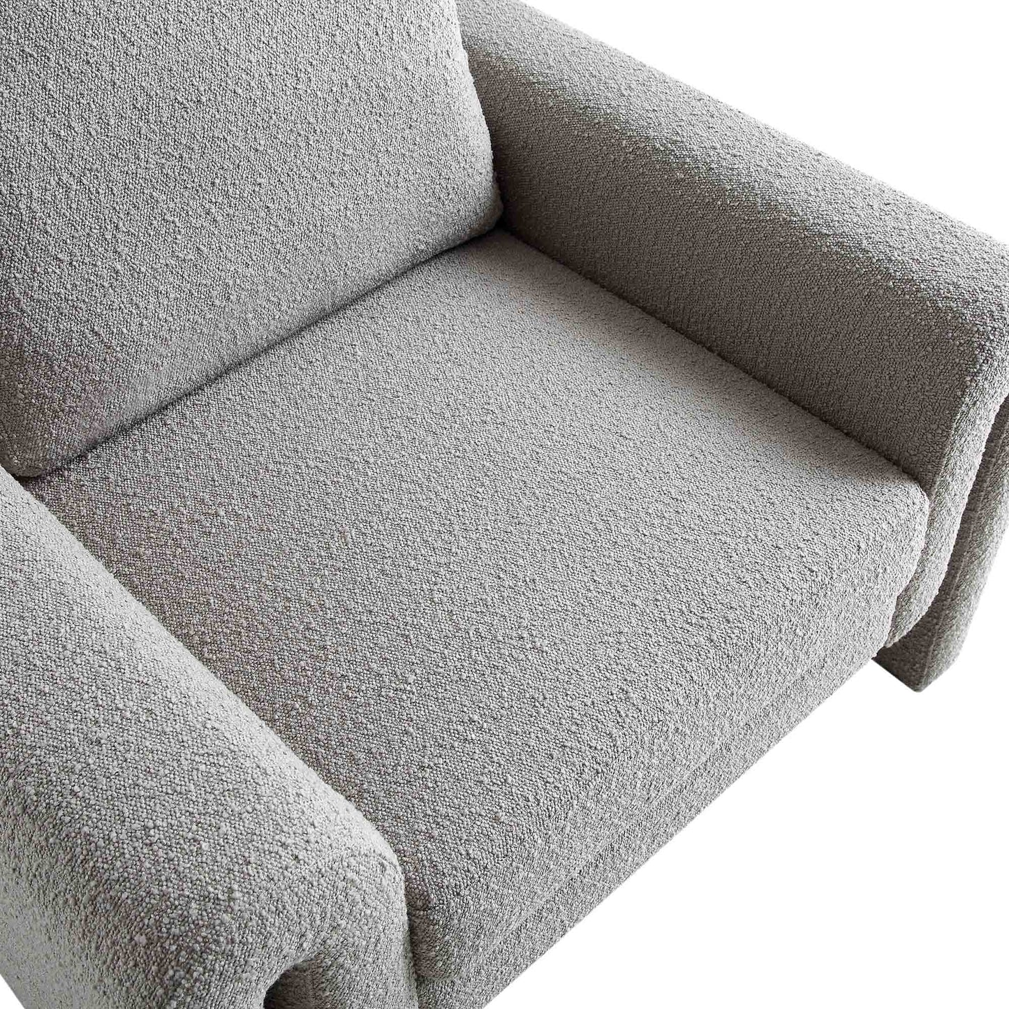 Fauteuil incurvé Hampstead Gray Boucle