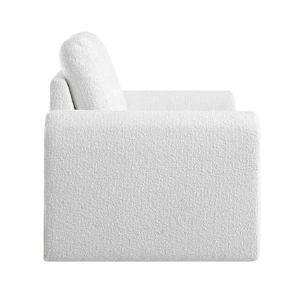 Fauteuil incurvé Hampstead White Boucle