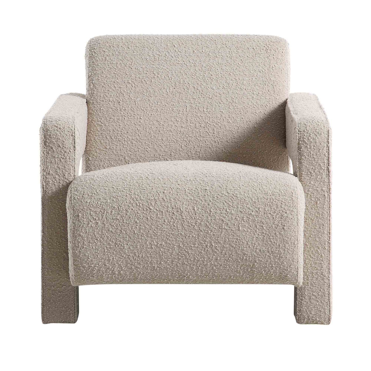 Fauteuil sculptural Brompton, boucle taupe