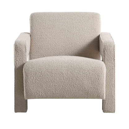 Fauteuil sculptural Brompton, boucle taupe