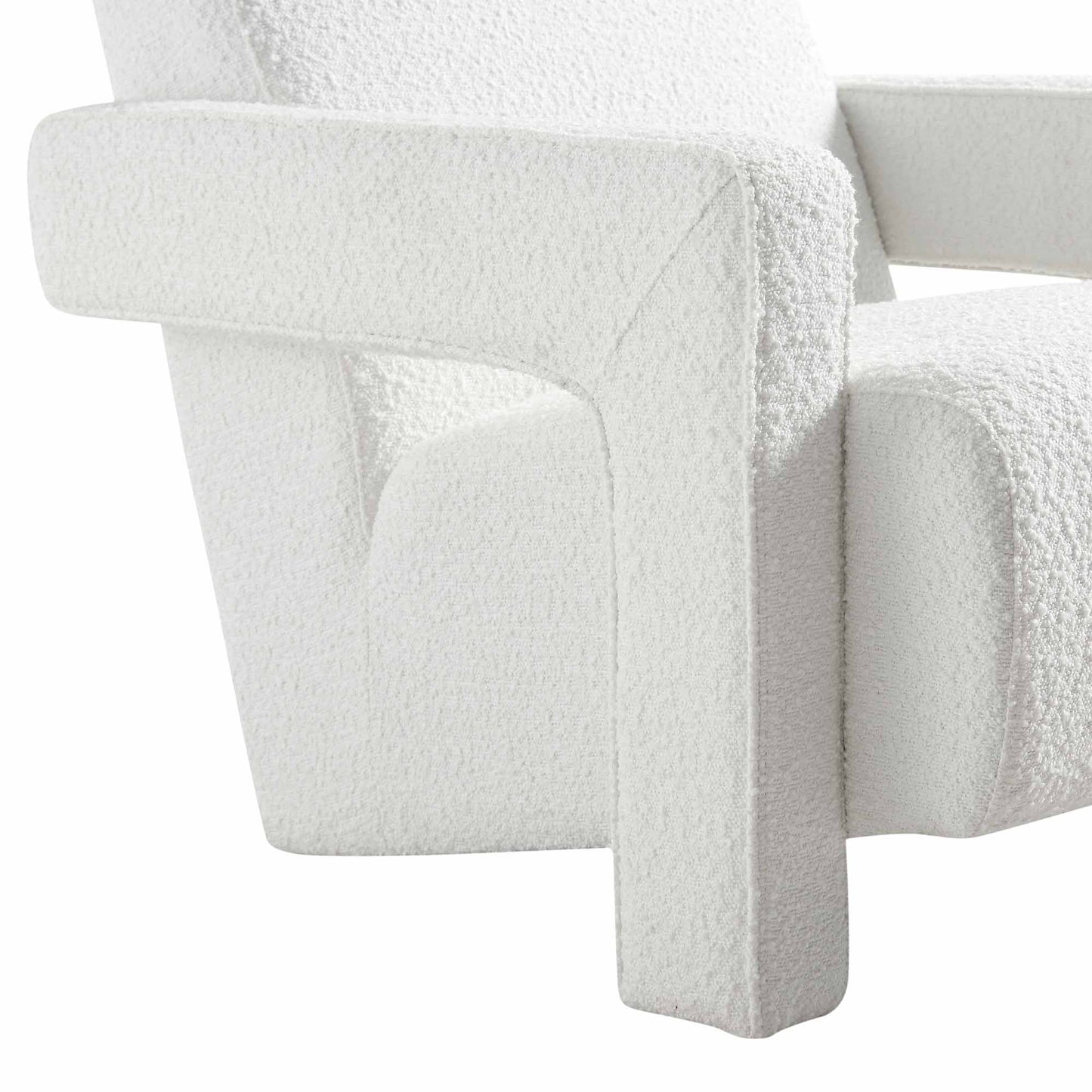 Fauteuil sculptural Brompton, Boucle blanche