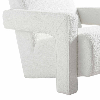 Fauteuil sculptural Brompton, Boucle blanche