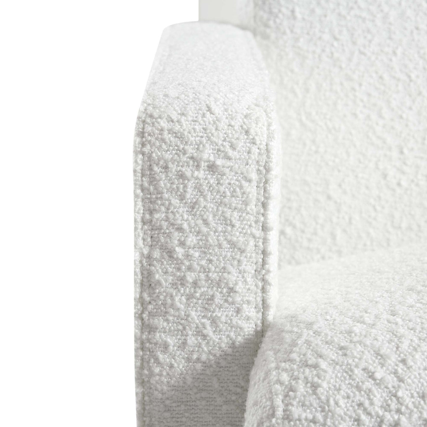 Fauteuil sculptural Brompton, Boucle blanche
