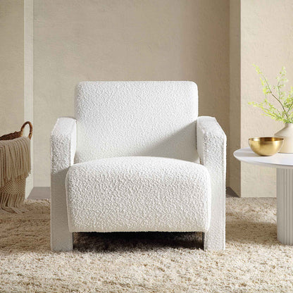 Fauteuil sculptural Brompton, Boucle blanche