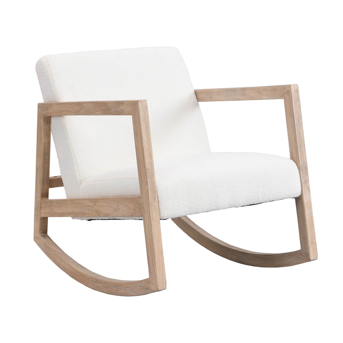 Fauteuil à bascule Fyne Ecru Boucle