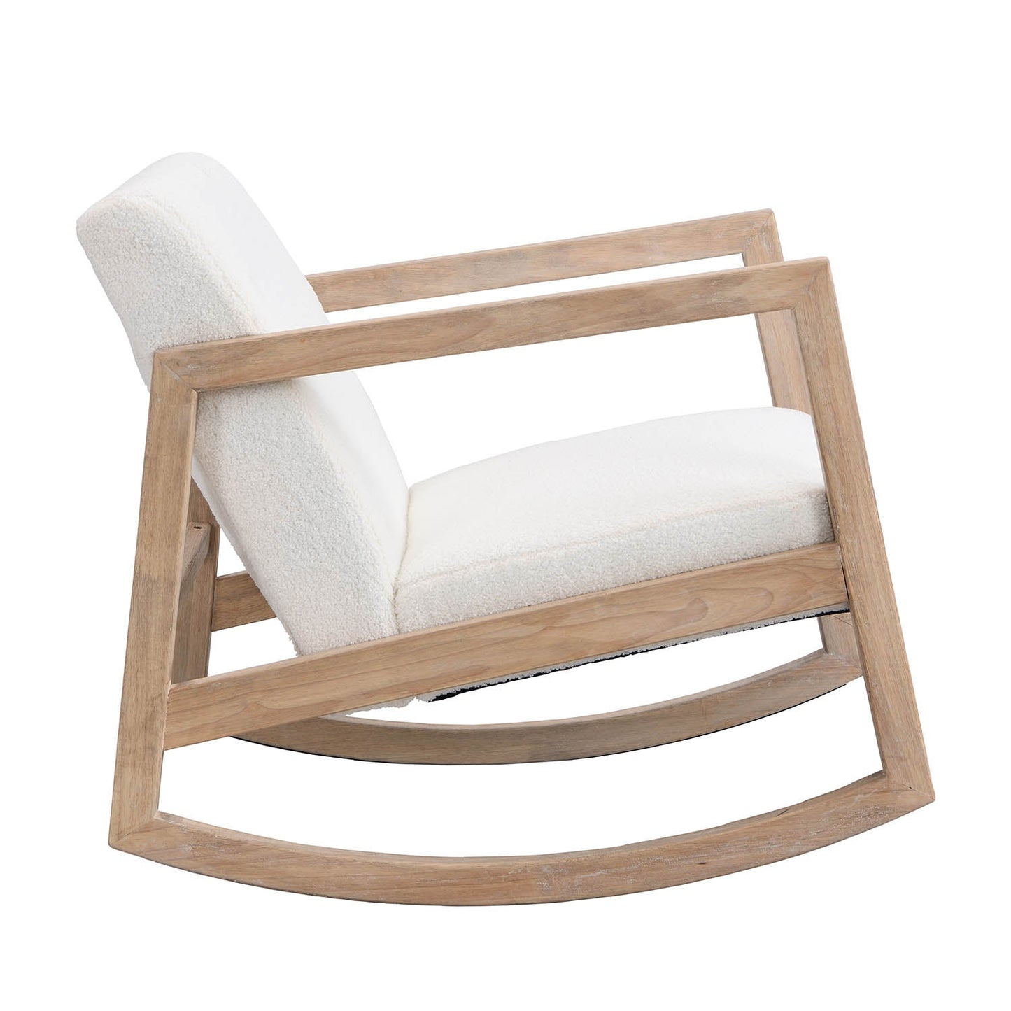 Fauteuil à bascule Fyne Ecru Boucle