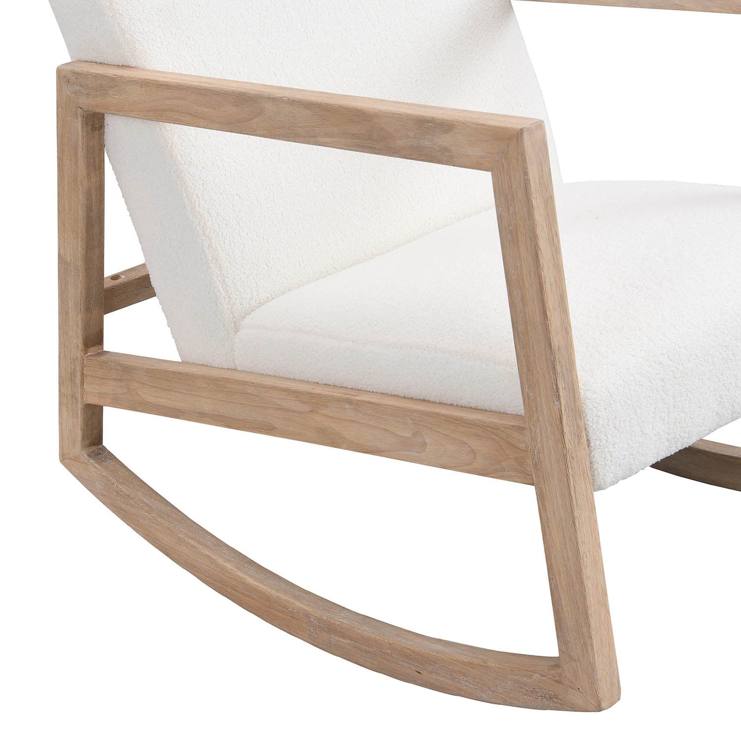 Fauteuil à bascule Fyne Ecru Boucle