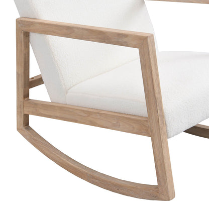 Fauteuil à bascule Fyne Ecru Boucle