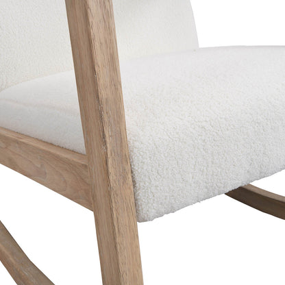 Fauteuil à bascule Fyne Ecru Boucle