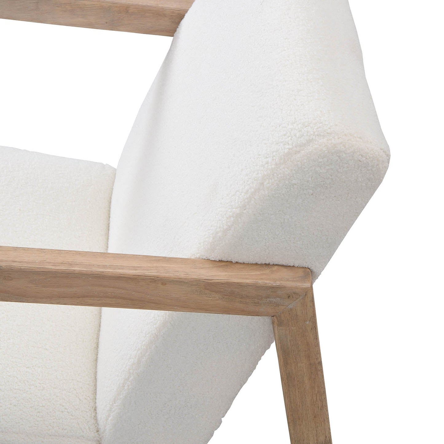 Fauteuil à bascule Fyne Ecru Boucle