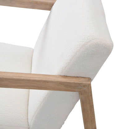 Fauteuil à bascule Fyne Ecru Boucle