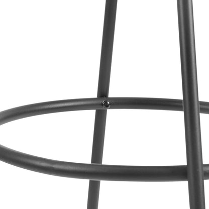 Lot de 2 tabourets de bar Barton en velours gris avec passepoil contrasté