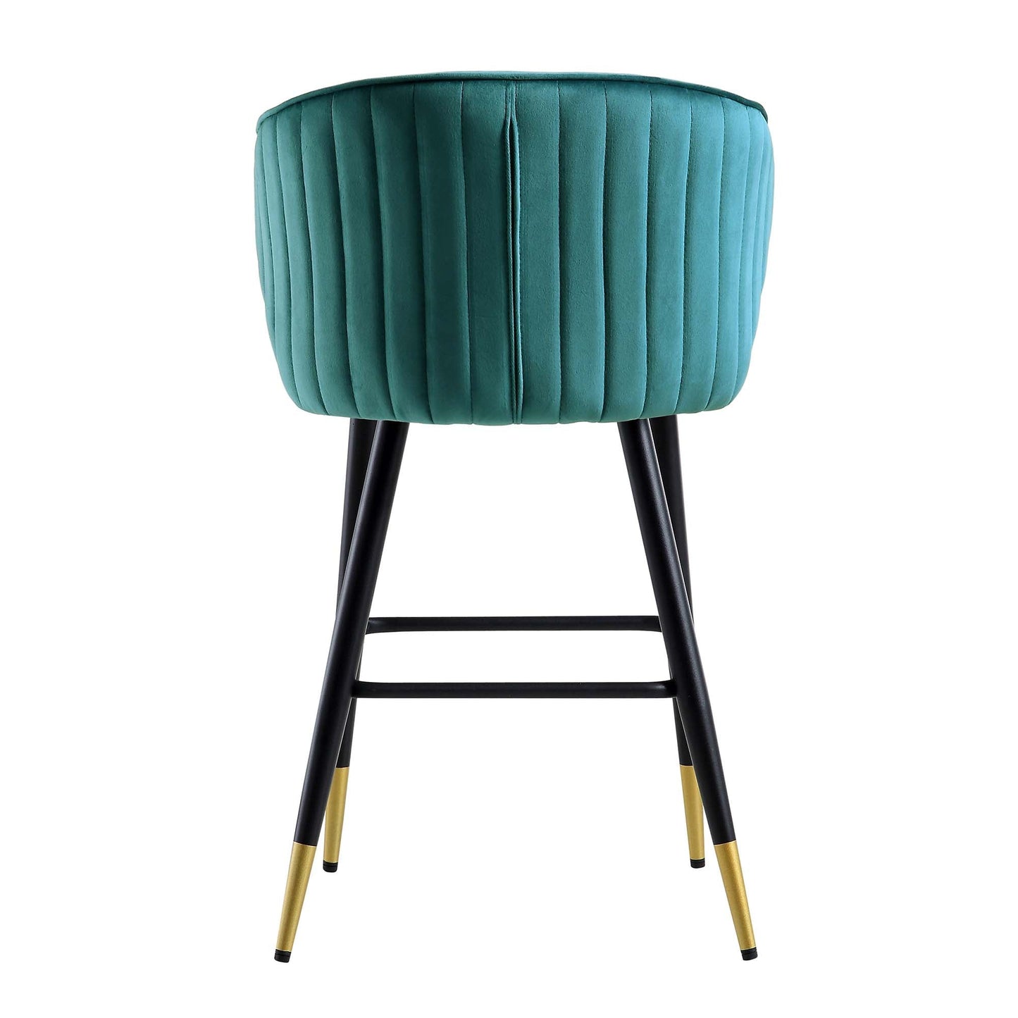 Ensemble de 2 tabourets de bar Carver rembourrés en velours bleu sarcelle Langham