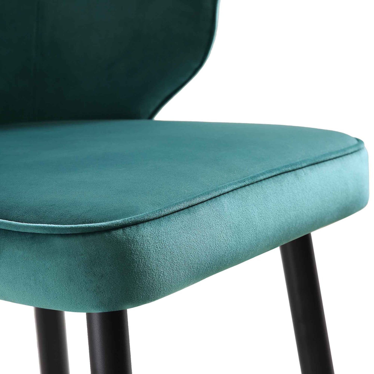 Ensemble de 2 tabourets de bar Carver rembourrés en velours bleu sarcelle Langham