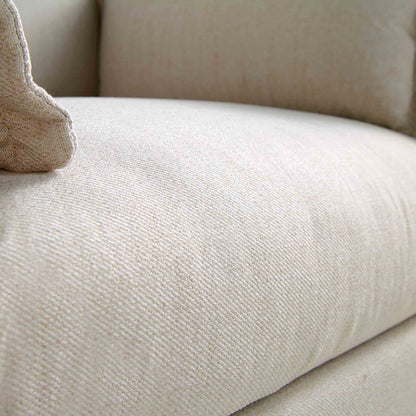 Canapé sectionnel Byron Pillow Edge en tissu beige, méridienne 1 place