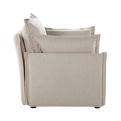 Canapé sectionnel Byron Pillow Edge en tissu beige, 1 place