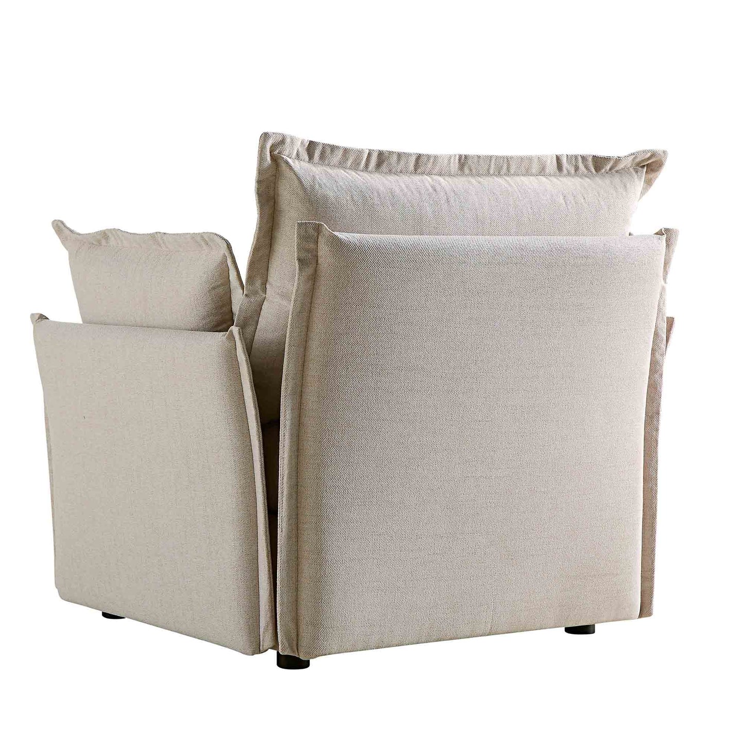 Canapé sectionnel Byron Pillow Edge en tissu beige, 1 place
