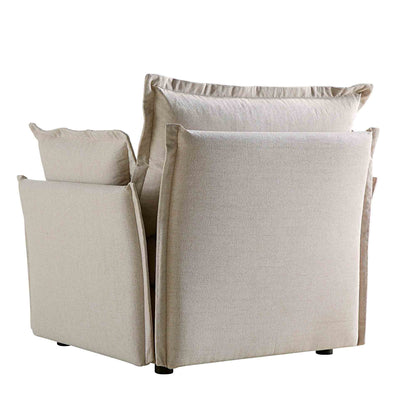 Canapé sectionnel Byron Pillow Edge en tissu beige, 1 place