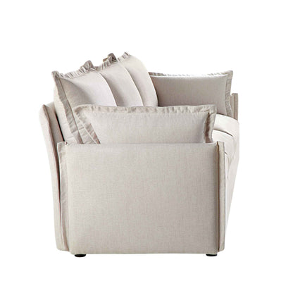 Canapé sectionnel Byron Pillow Edge en tissu beige, 3 places