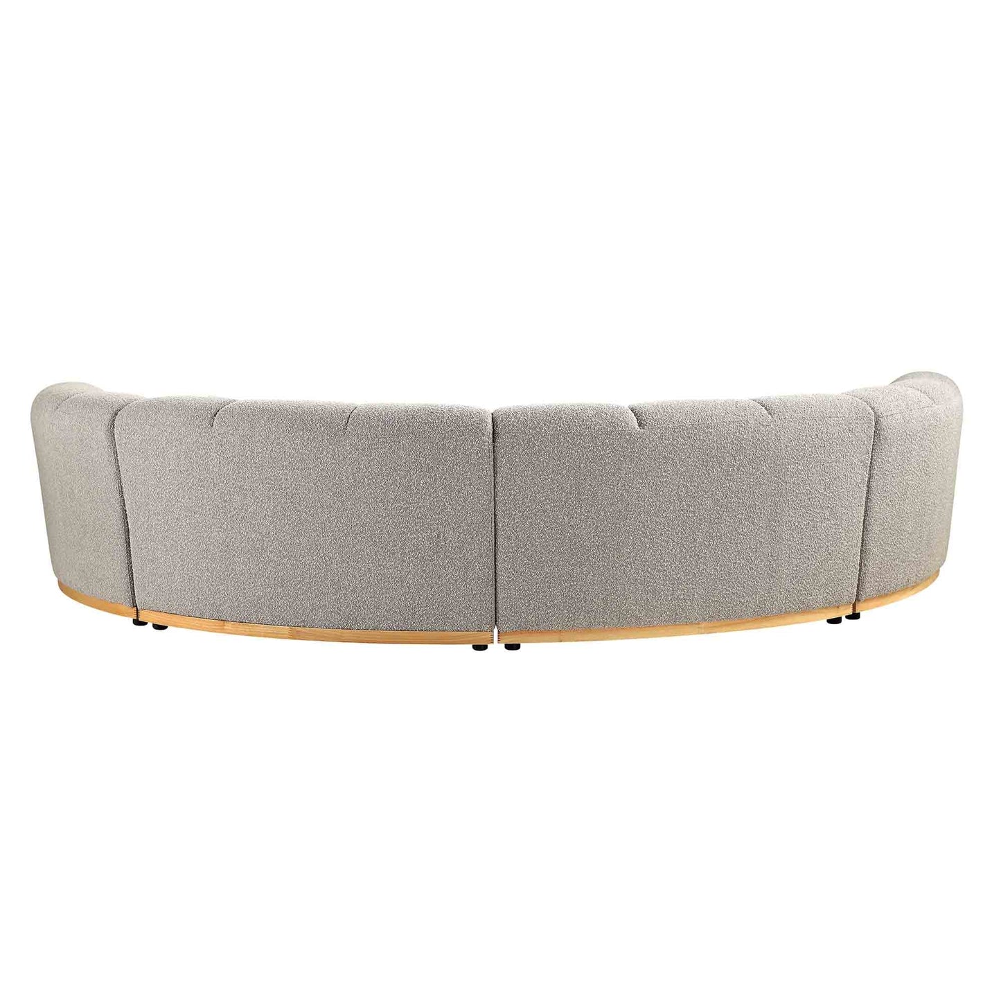 Canapé sectionnel Granvia Taupe Boucle, canapé demi-cercle 4 places